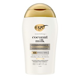 OGX, Acondicionador Reparador de Aceite de Coco, Ingredientes Botánicos, Tamaño de Viaje, 88.7 ml