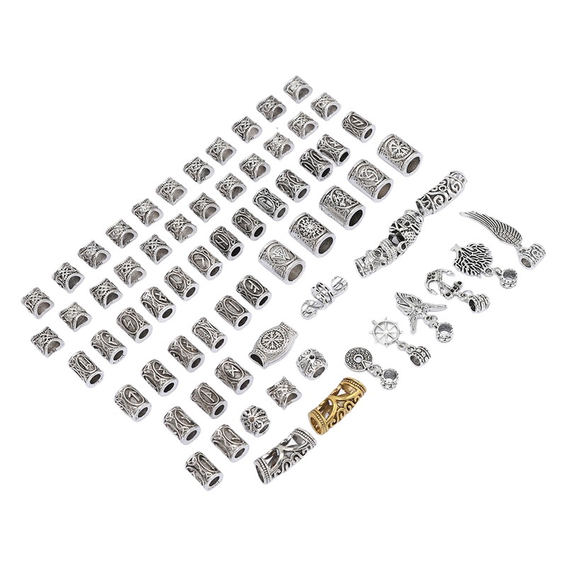 106pcs Dreadlocks Hair Rings Alloy Different Shapes Exquisite Patterns Hair