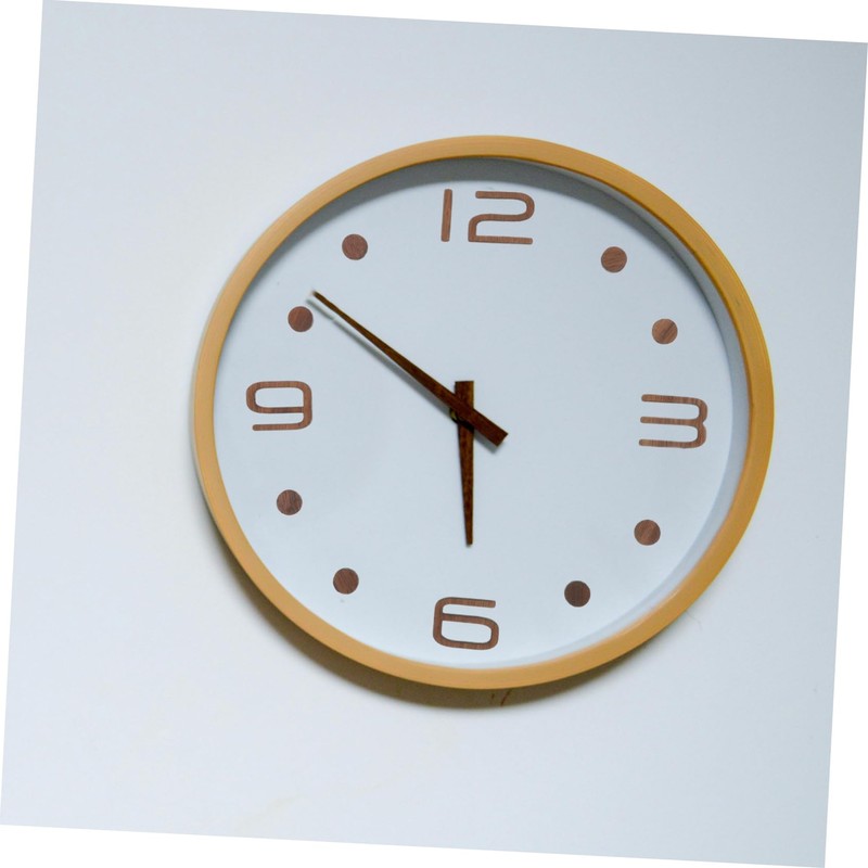 Cabilock Black Walnut Wall Clock Roman Numerals Number Stickers Vintage
