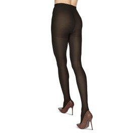 Melas Mujer opaco de microfibra Shaper Tights, Azul marino oscuro, XXXX-Grande