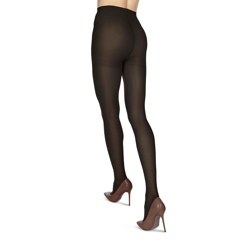 Melas Mujer opaco de microfibra Shaper Tights, Azul marino oscuro,