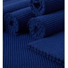 Encasa Ribbed Table Placemats (Set of 6) - Solid Blue