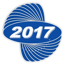 Versa-Tags Versa Tags 2017 Oval Model Year Car Dealer Window Stickers Proudly Made in The USA Versa Oval Model Windshield Year Stickers are Blue and White in Color Come Twelve (12) to A Pack