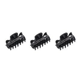 Parcelona Pinzas de Garra Francesas Clásicas Muy Pequeñas de 1 1/2" con Resorte Firme, Juego de 3 Pinzas para El Cabello para Niñas, Accesorios de Pei