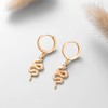 VACRONA Gold Snake Hoop Earrings Huggie Earrings for Women 14k