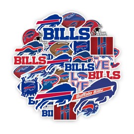 29 PCS Sports Stickers for Bills PVC Sticker for Teens，DIY Decoration Waterproof Stickers