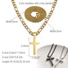 RAQINSTL Men's Cross Necklace with 2 Pieces Cross Pendant Stainless
