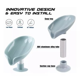 Hogareno Ec Jabonera En Forma De Hoja2 Piezas Con Ventosa En Forma