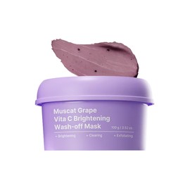Wild Grape Vita C Brightening Wash Off Mask 100G Mask Pack Nutrition Elasticity Care Wrinkle Whitening / 머루포도 비타C 브라이트닝 워시오프마스크100G 마스크팩 영양 탄력관리 주름 미백