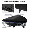 Heavy Duty Bass Boat Cover 900D, 21'2"-23' Marine Grade Waterproof
