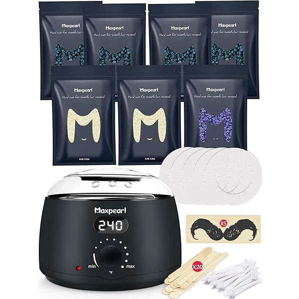 Maxpearl Digital Waxing Kit with 7 Packs of Hard Wax