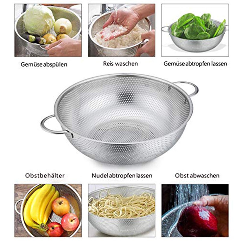 HaWare stainless steel sieve (set of 3 / 28 cm,