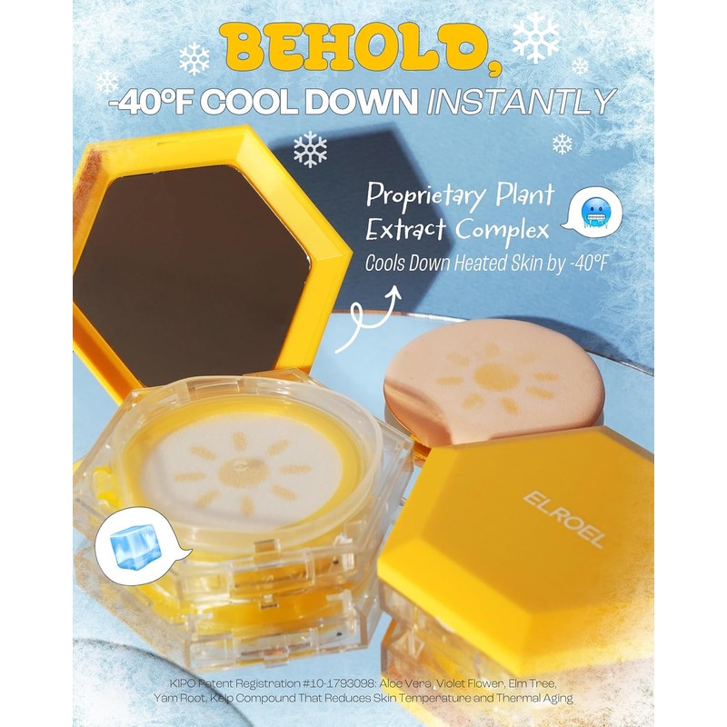 ELROEL Pang Pang Sun Cushion Plus - Korean Hypoallergenic &