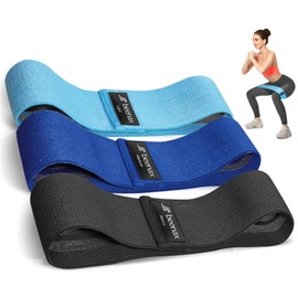 Beenax Fabric Resistance Bands (Set of 3), Long/Short Exercise Bands for Women Men, Loop Bands, 3 Resistance Levels for Workout, Fitness, Stretching, Pull Up, Leg, Glutes, Squat and Strength Training