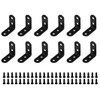 Audiofan L-Shaped Hardware Shelf Brackets Matte Black with Wood Screws