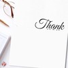 Thank You Greeting Cards and Envelopes – Elegant Linen Textured