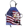 Ambesonne American Flag Apron, Bless America Banner in the Wind