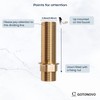 gotonovo Faucet Fittings Nipple Locknut Kit Extension Threaded Pipe Longer