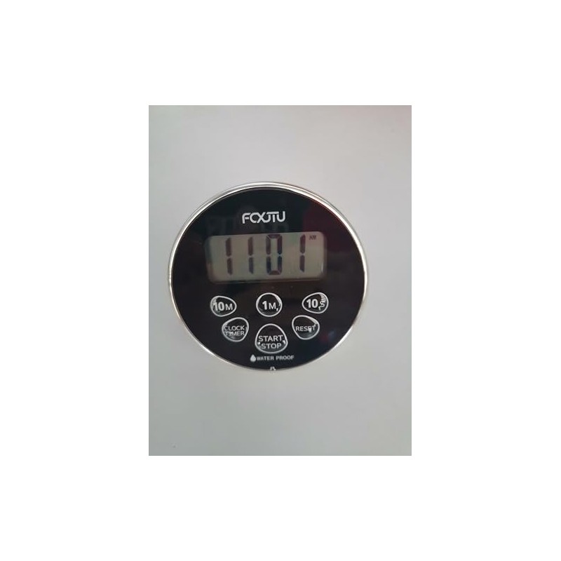 FCXJTU Wasserdichter Badezimmer-Dusch-Timer mit magnetischer Rückseite und faltbarem Ständer, IPX7