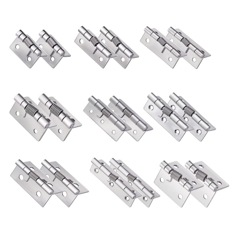 2Pcs Self-Opening Spring Hinges, 304 Stainless Steel Self-Opening Spring Door