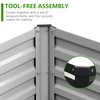 2PCS 12x3x1ft Galvanized Raised Garden Bed,Outdoor Planter Box Metal Patio