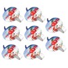 8Pcs Apple Shape PunchFree Hook WallMounted Sticking Hook Kitchen Bathroom