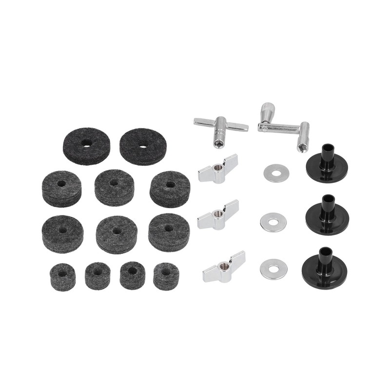 23Pcs Cymbal Felts Sets Stent Tube Clutch Wing Nuts Washer