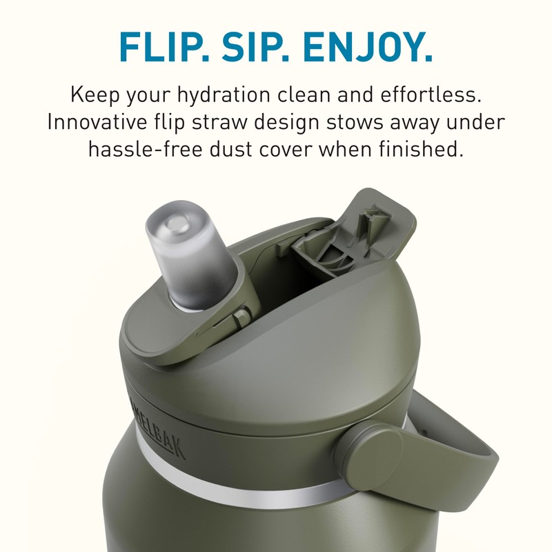 CamelBak Thrive Flip Straw Insulated Stainless Steel Water Bottle Moss,