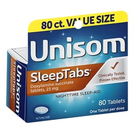 Unisom Sueño Rápido Doxilamina 80 Tabletas 25mg Sfs S4 Sin Sabor