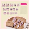 Bow Press on Nails Almond Medium Fake Nails with Love