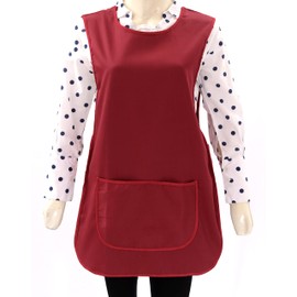 LINEN CLOSET® Womens Tabards with Pockets for Men Ladies Cleaning Catering Chef Kitchen Aprons Unisex Hygea Tabard Apron Work Tabards