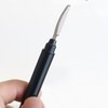Durable Eyelash Silver Metal Comb for Clump Removal, Hygienic Grooming Tool BM-134 Eyelash Comb (Steel)/Black 10ea