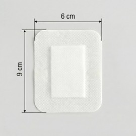 KMINA Sterile Wound Dressing, 6 x 9 cm, Hypoallergenic Wound Plaster