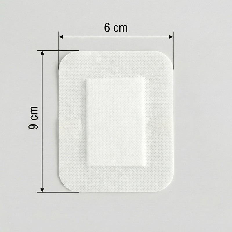 KMINA Sterile Wound Dressing, 6 x 9 cm, Hypoallergenic Wound