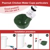 Psarnuk Chicken Waterer Cups (8 Pack/Green) - DIY Automatic Large