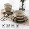 AmorArc Stoneware Dinnerware Sets for 4, 12 Pieces Handpainted Ceramic