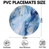 PVC Placemats for Round Table Set of 4 with Round