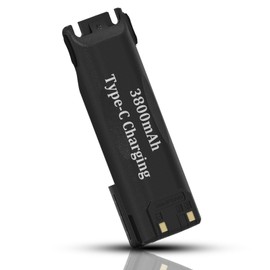 BAOFENG UV-82HP Battery Extended 3800mAh Type-c Charger Repleacement Li-ion Battery for Ham Radio Compatible with UV-82 UV-82L UV-82C UV-89 GMRS Series Walkie Talkie