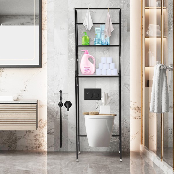 SENDERPICK Over The Toilet Storage Rack 4-Tier Metal Bathroom Shelf