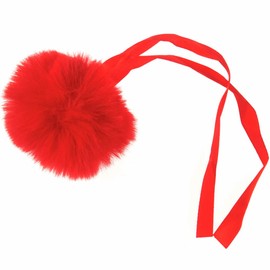 Red Large 6cm Faux Fur Pom Pom for Decorations & Crafts