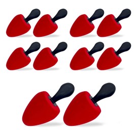 DELFA Samty Shoe Stretcher Universal Size 35-38 - Foam Shoe Shaper Shoe Stretcher - Set of 5 Pairs for Women's Pumps, red