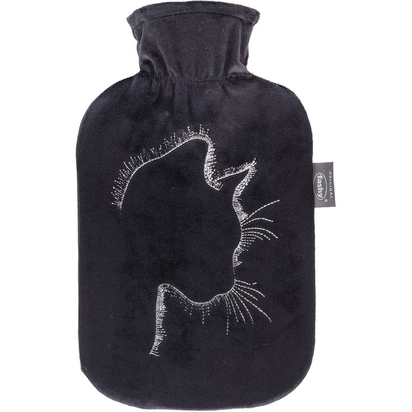 Fashy Hot Water Bottle 2.0 L with Fleece Cover with