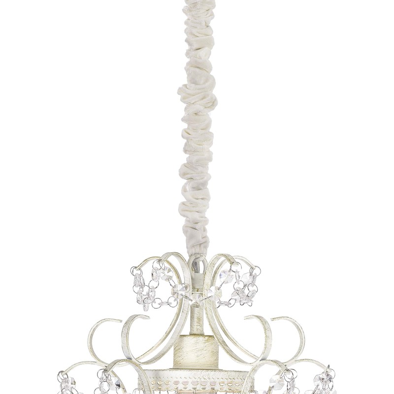 Chandelier Fabric Cord Cover 2 Pack Cream White Chandelier Chain