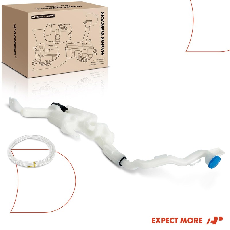 A-Premium Windshield Washer Reservoir without Sensor Hole Compatible with Honda