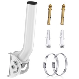 12" Wireless Bridge Antenna Mount with Pivoting Base, All Weather Adjustable Outdoor/Attic Antenna Mounting Pole - Universal J Pipe Mount for Antenna & Weather Station - Easy Installation, Solid Built
