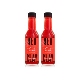 Red Clay Carolina Hot Sauce - Barrel-Aged Southern Hot Sauce in Red Clay Gift Box - Pequin & Cayenne Peppers, Chef-Crafted - Gluten Free, 0 Calories, 0 Carbs, Sugar Free - Keto Friendly - 5oz, 2pk