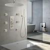 HOMEDEC 6pcs Round Brass Shower Body Spray Massage Jets Spa-like