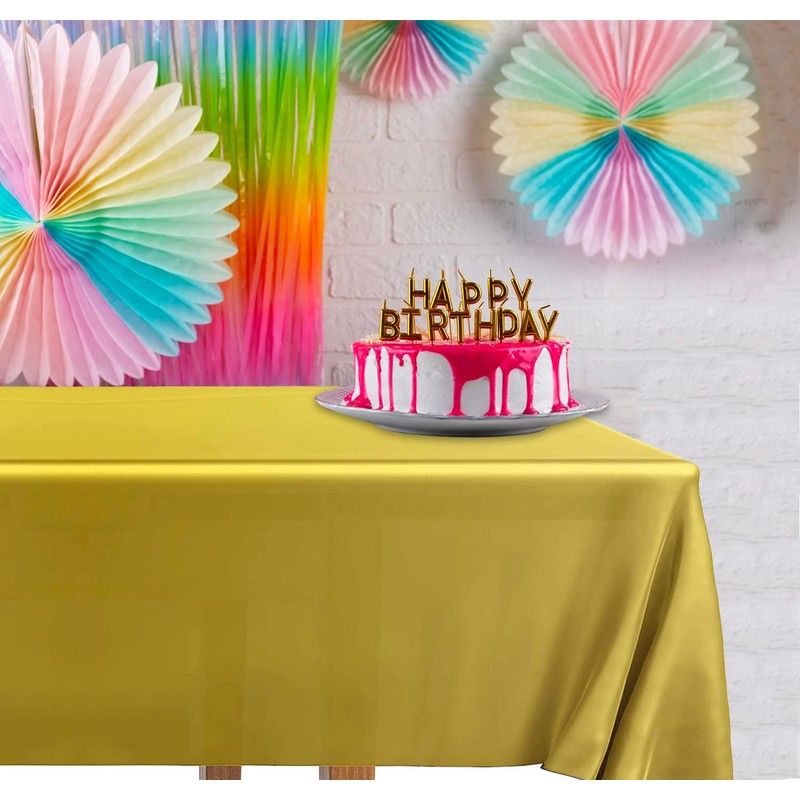 DecorRack 2 Rectangular Tablecloths BPA-Free Plastic, 54 x 108 inch,
