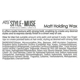 ATS Stylemuse Matt Holding Wax for Men - 3.53oz 100g