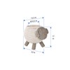 Rattan Sheep Kids Storage Basket, White & Gray